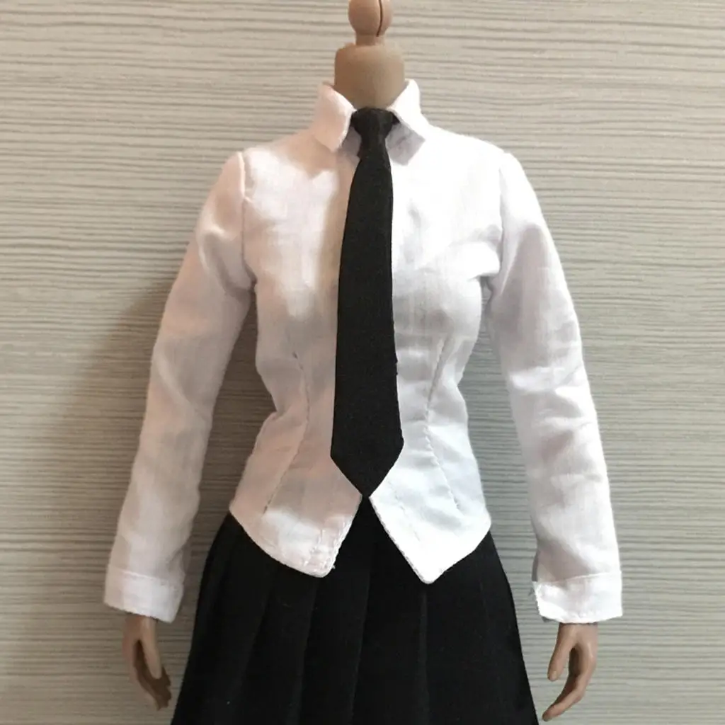 1/6 Scale Female White Shirt Fit 12 Inch Hot Toys Phicen Kumik CY CG Figures