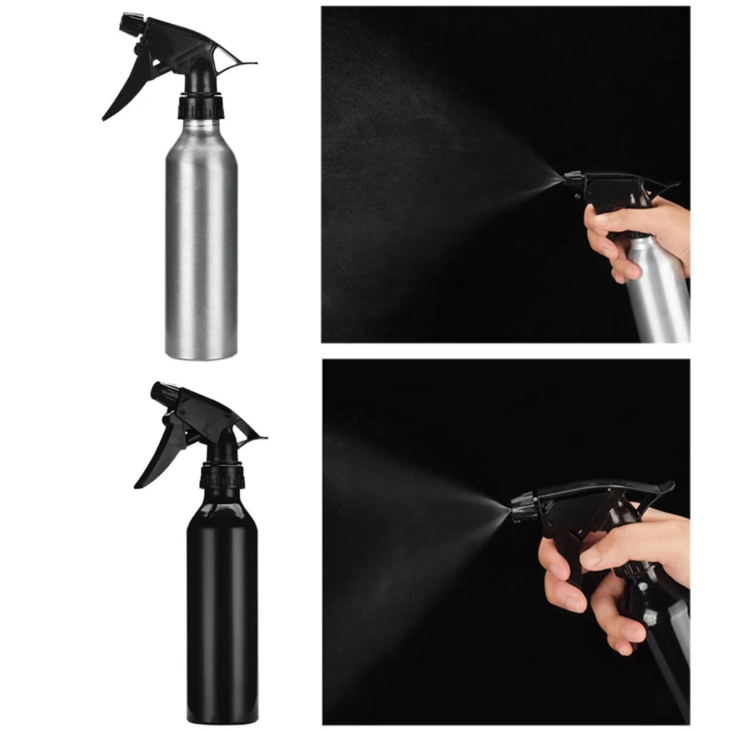 Aluminum Empty Hair Styling Trigger Spray Bottle Fine Mist Sprayer 250ml