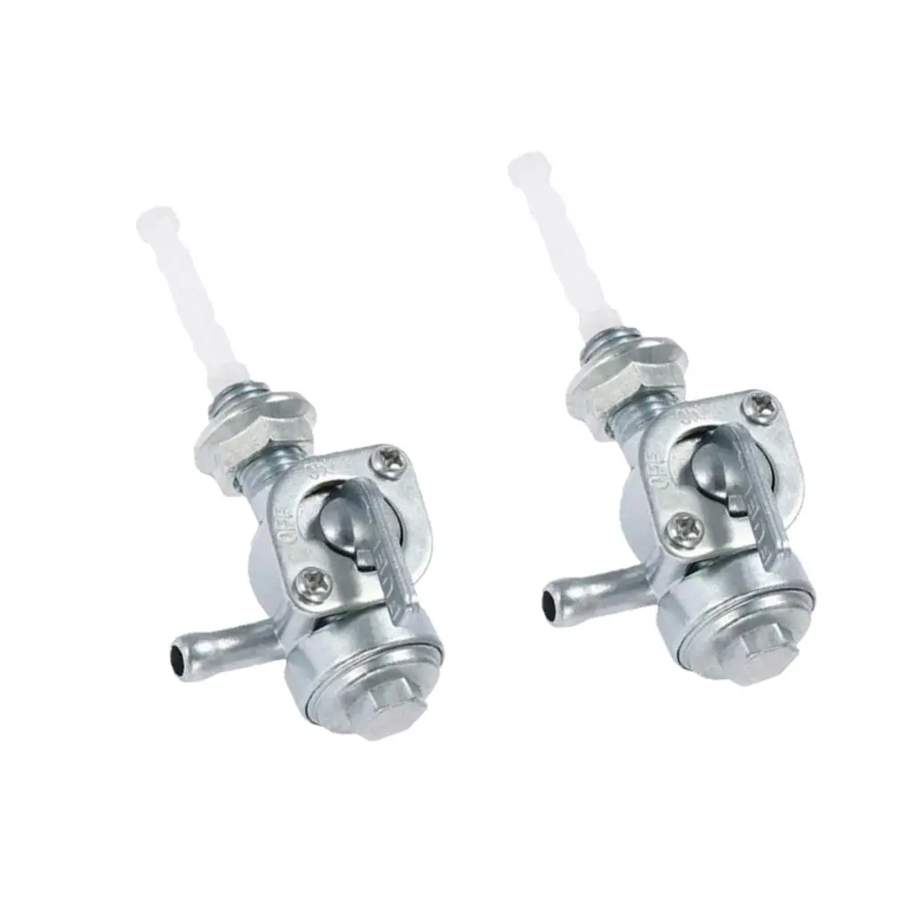 2Pieces On/Off Fuel Shut Off Valve Tap Switch M10x1.25 Gas Fuel Tank Switch