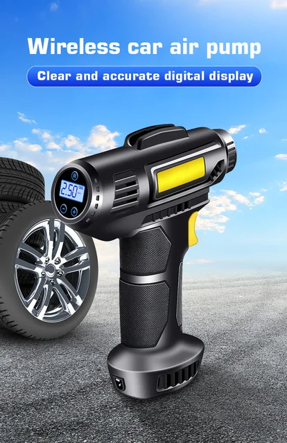 SHAOKE Auto aufblasbare Pumpe aufladen drahtlose Reifen tragbare digitale  Anzeige intelligent Aufblasgerät 1 DIN
