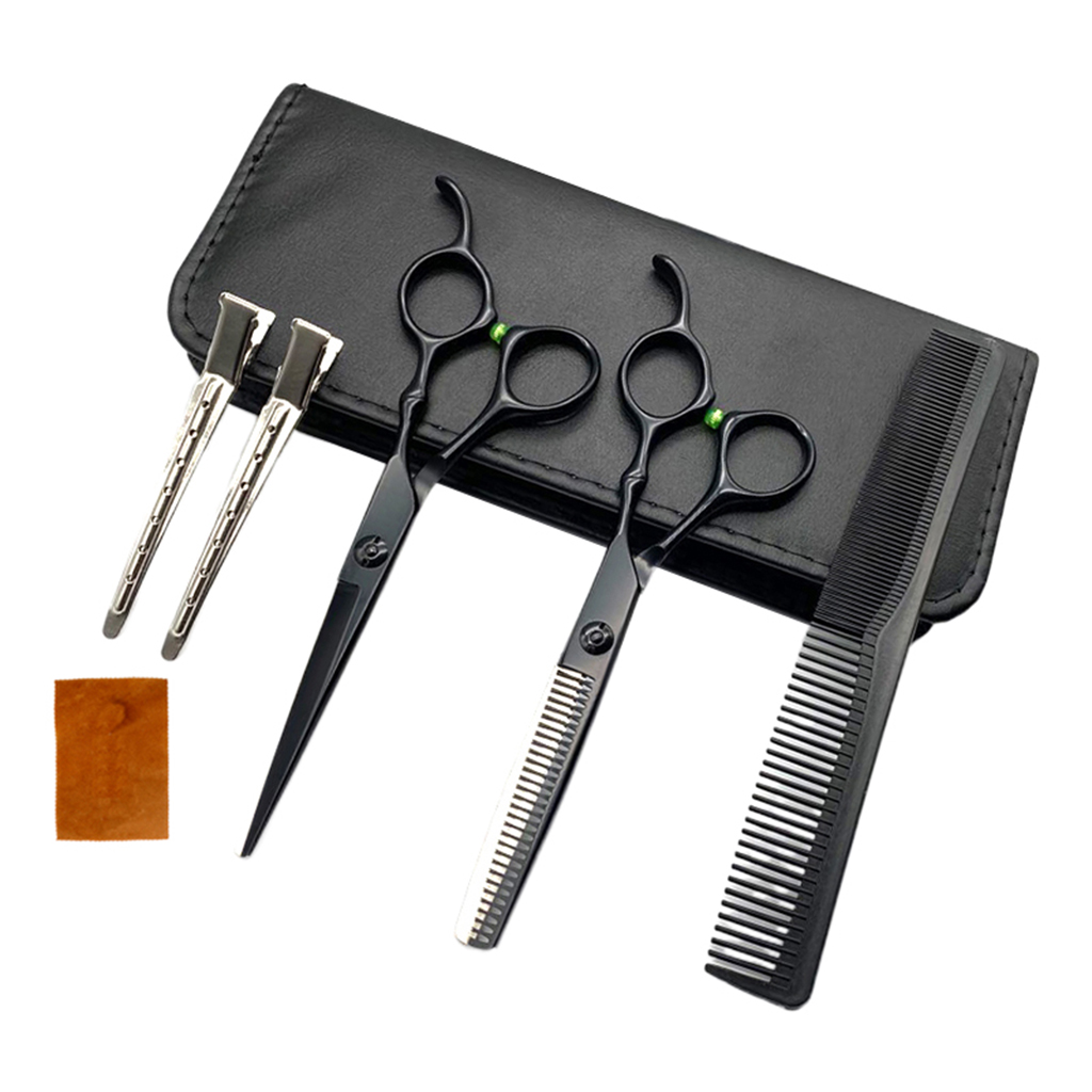 6.0'' Salon Hair Cutting Scissors Barber Hair Shears  Styling Set Kit