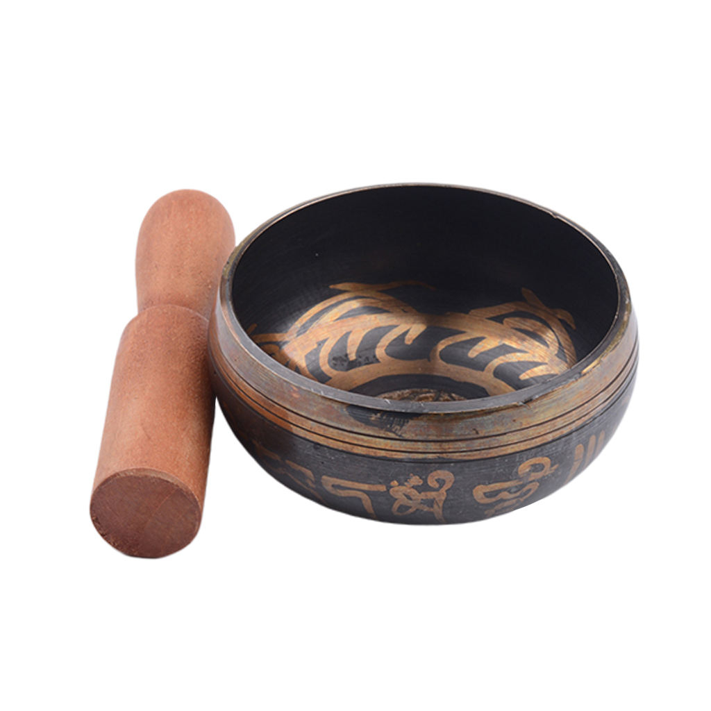 Handmade Tibetan Singing Bowl Set - With Mahogany Mallet - Promotes Peace and Mindfulness - Exquisite Gift