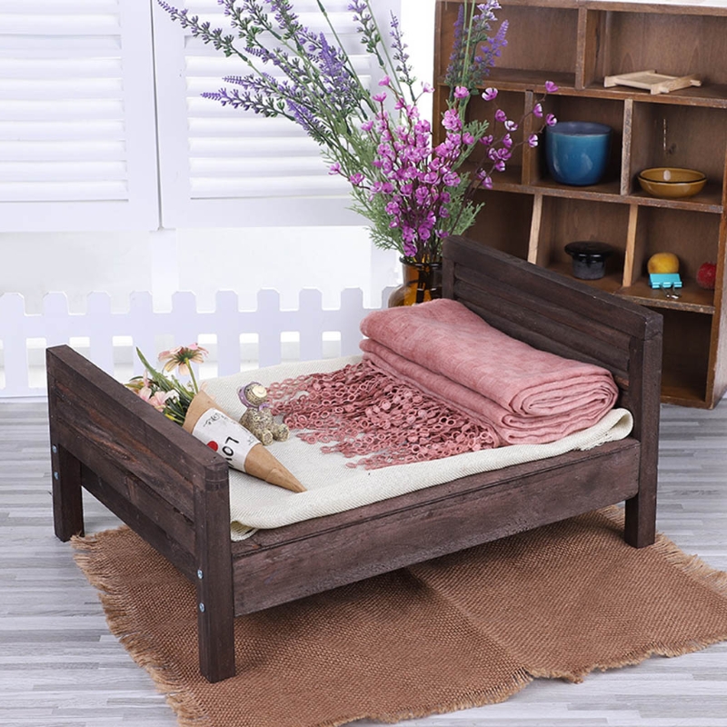Cama do Bebê Berço de Madeira Recém-nascido Posando Destacável Mini Foto Tiro Adereços Infantil Fotografia Acessório N7me 8 Fotografia de recém-nascidos