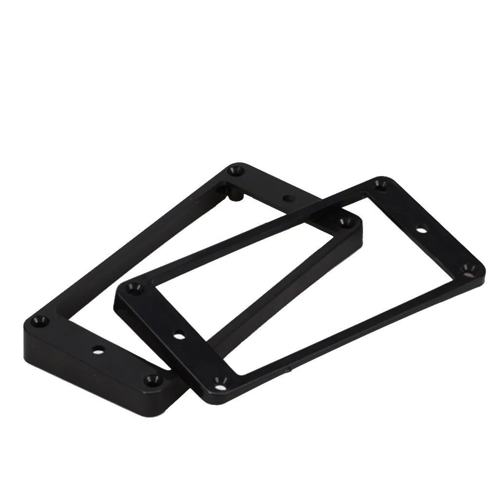 2Pcs Cream Black Curved Plastic Humbucker Pickups Frames Holder Mounting Rings for Electric Guitar Parts Accessories 