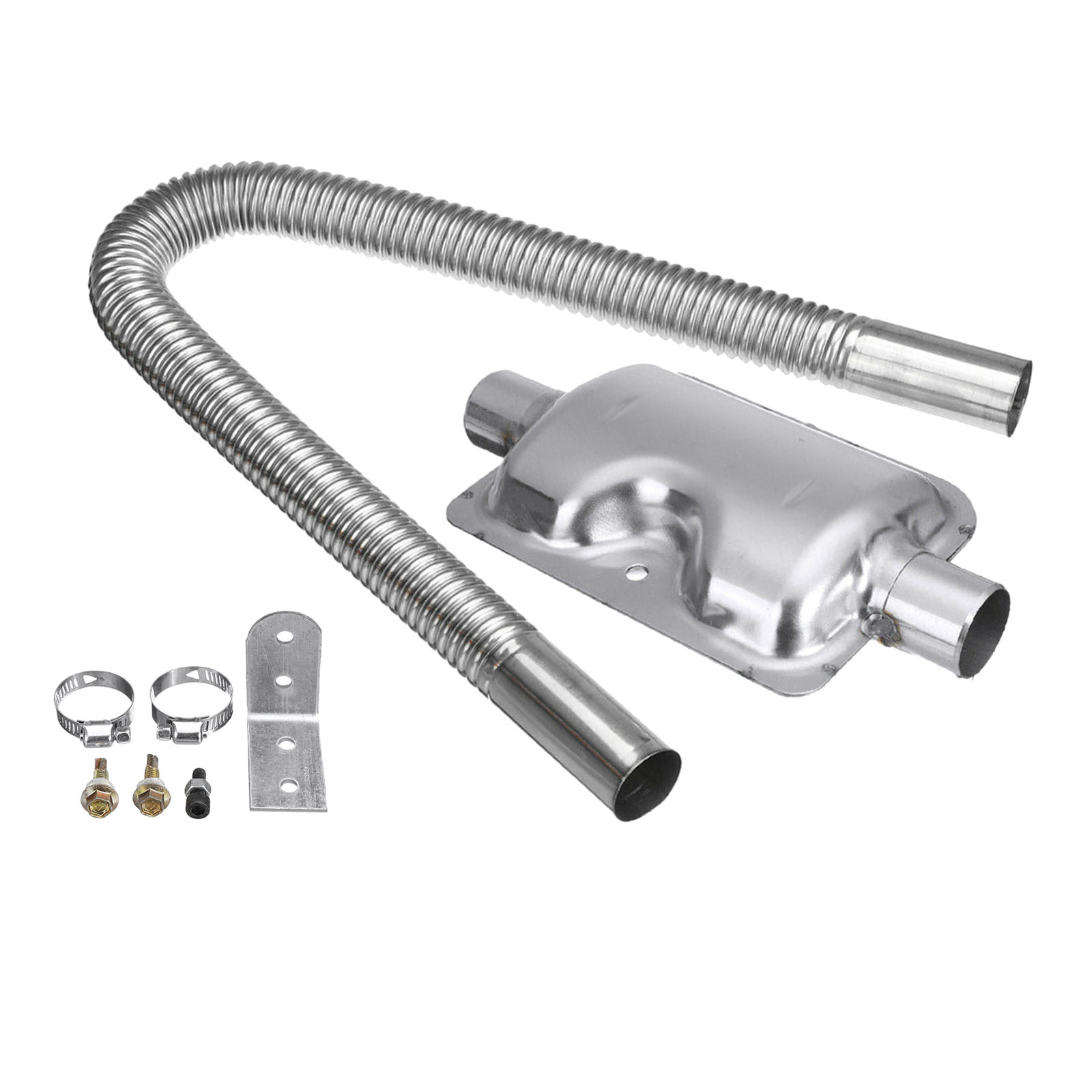 Exhaust Pipe Silencer Muffler Kit Clamps for Parking Air  Heater