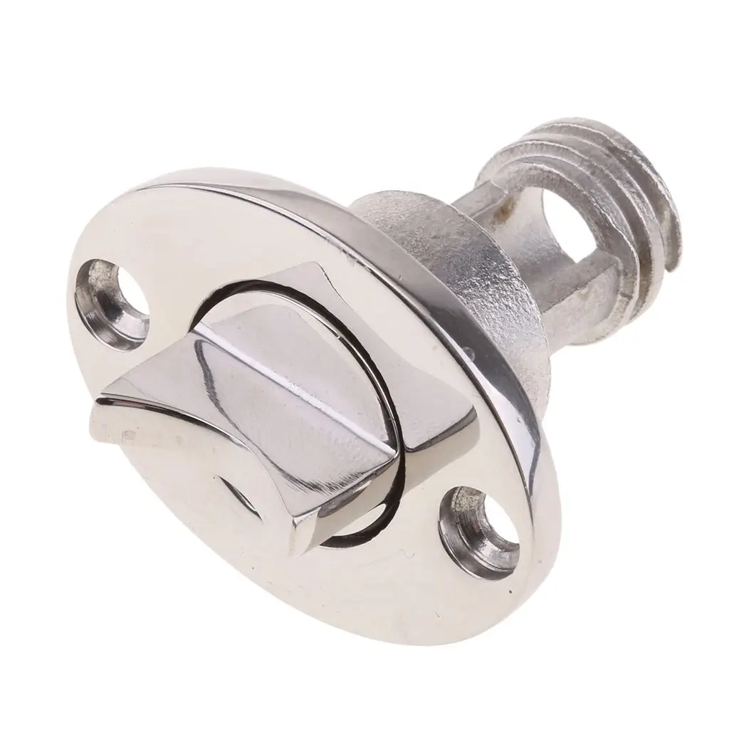 Heavy Duty Oval Garboard Drain Plug Stainless Steel Boat for 1'' Hole Thread 