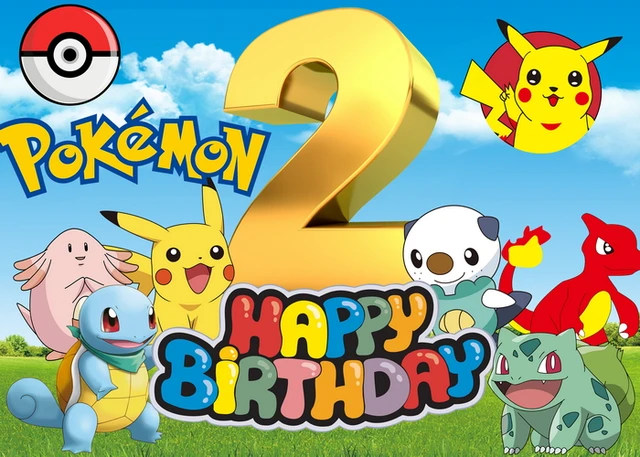 Pokemon Pikachu sfondo panno festa di compleanno per bambini layout parete  fotografia poster sfondo decorazione forniture - AliExpress