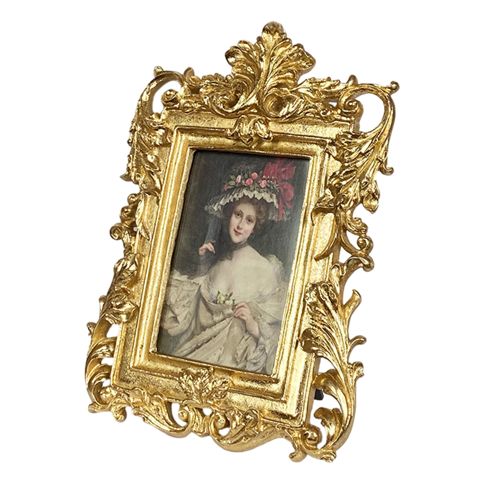 Antique Picture Frame Retro Style Photo Frame Photo Display for Christmas Holiday Wedding Home Bedroom Tabletop Decor Gift