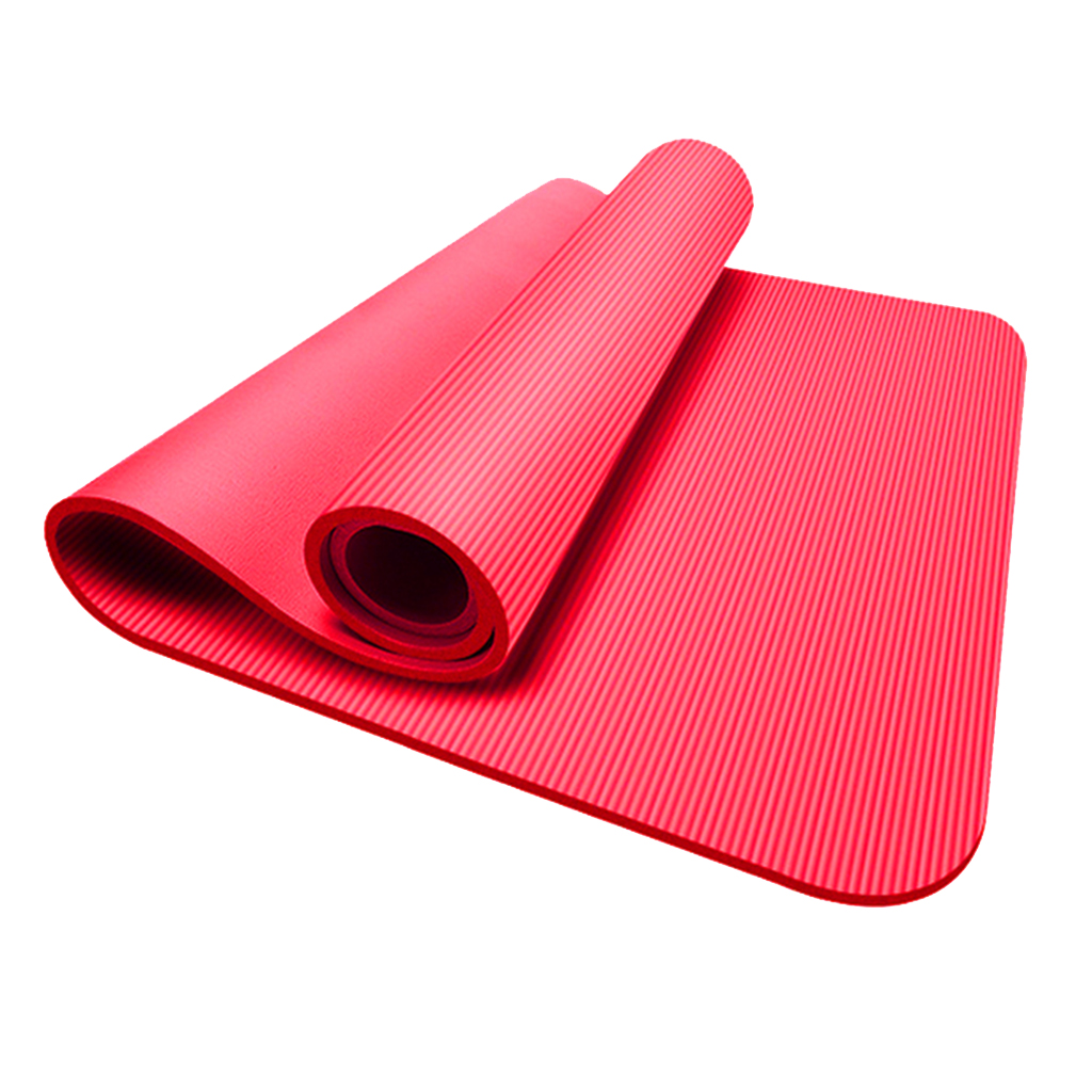 183x61x1cm NBR Yoga Mat 10mm Gymnastic Workout Mat Non- Exercise Pilates Dancing Pad Fitness Cushion Home Gym Equipment