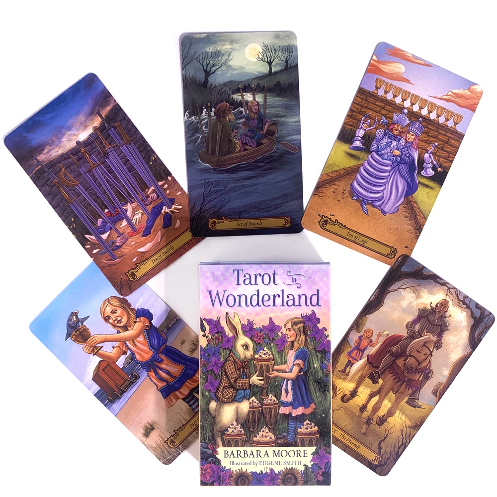 Tarot In Wonderland Tarot Cards High Quality Divination Prophecy Board Games for Adults Tarot Cards with Guide Book Chakra