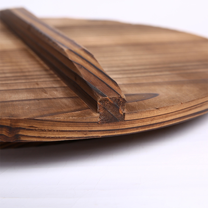 Description Picture 4 of itemRound Wooden Pot Lid Handmade Anti-Scalding Wok Cover Kitchen Accessoies Pan Lid 26CM 28CM 30CM 32CM 33CM 34CM 36CM 38CM