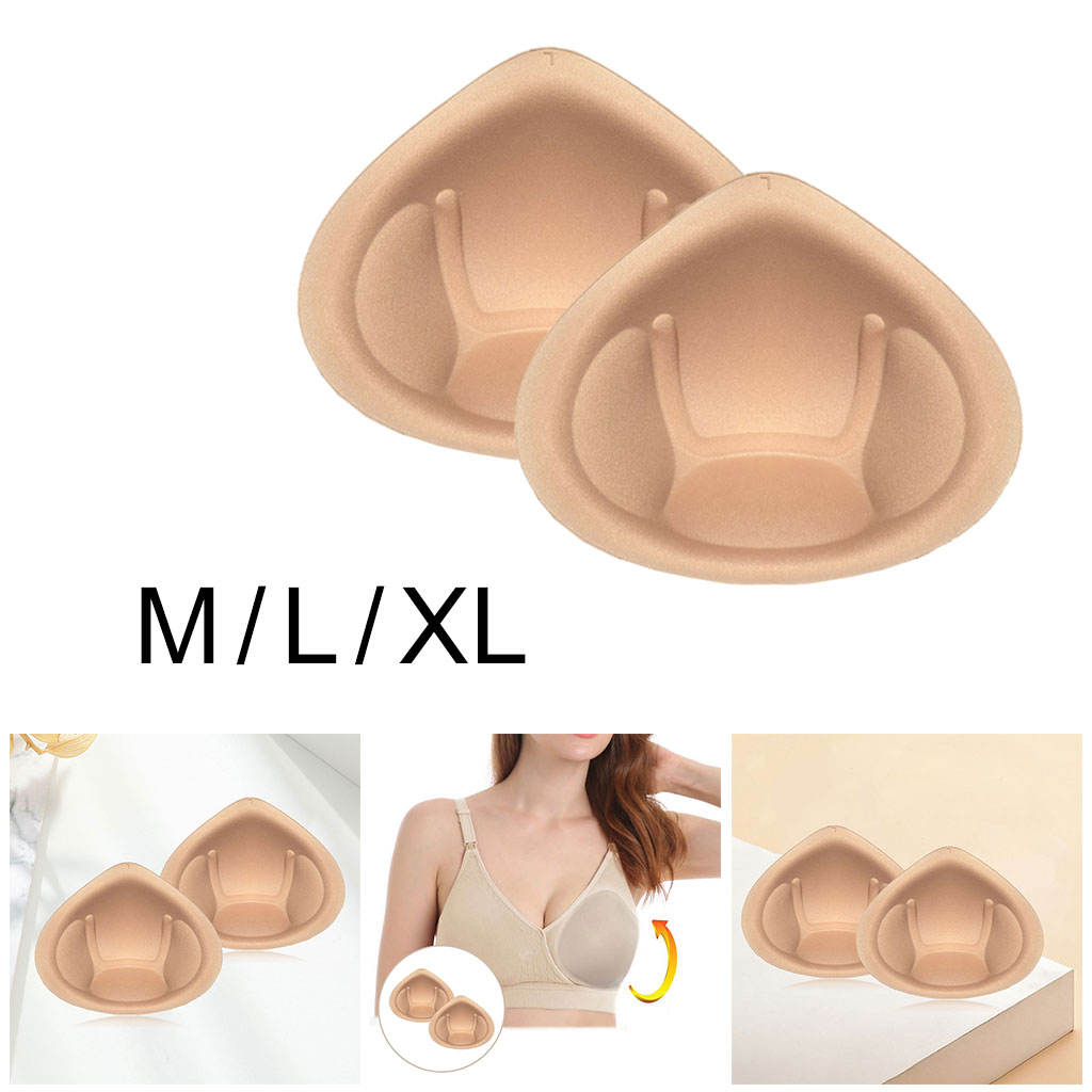Bra Insert Pads 1 Pair Round Breast Enhancers,Invisible Bra Push Up Pad for Yoga Sports Bra