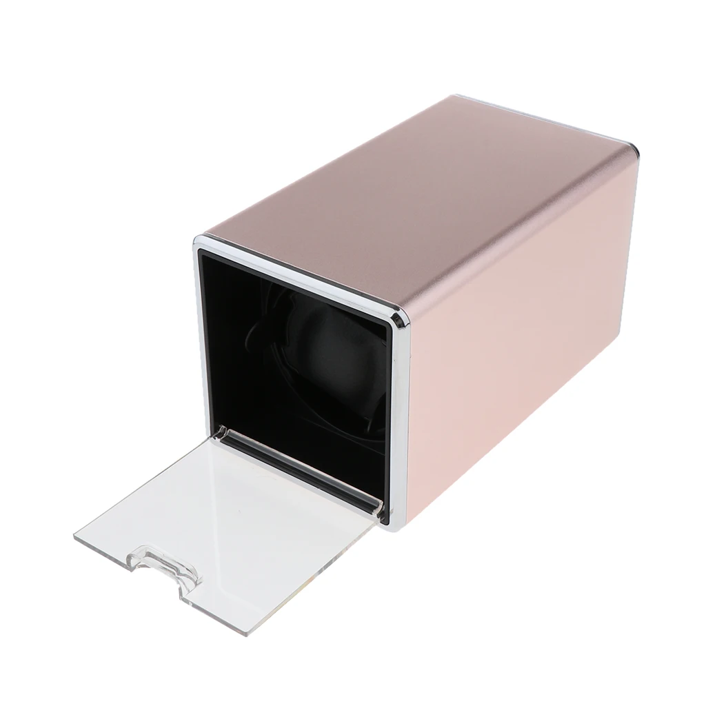 Metal Wristwatch Winder Automatic Box Luxury Display Storage Case Organizer 15x10x10cm for Women Men