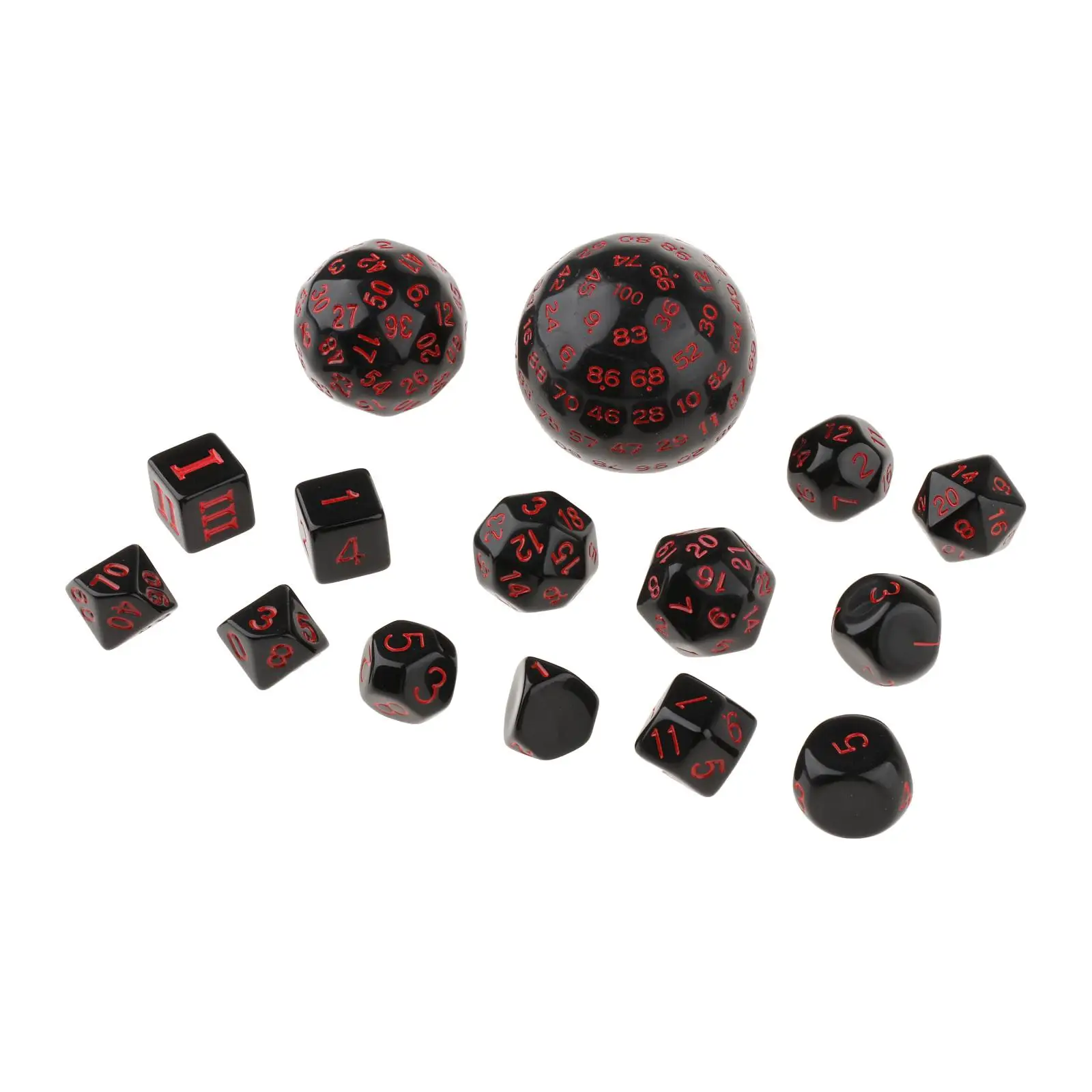 Pack of 15 Multi Side Dice Set for MTG DND RPG Party Table Game Supplies