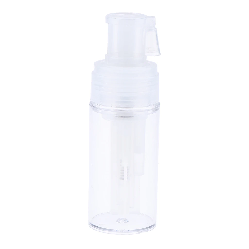 Transparent Clear Powder Spray PET Bottle with Locking Nozzle for Powders