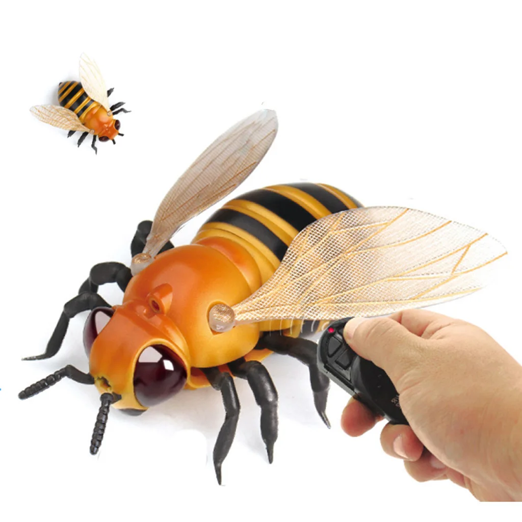 Infrared Remote Control Bee - RC Animal Fake Insect for Joke Scary Trick Toy
