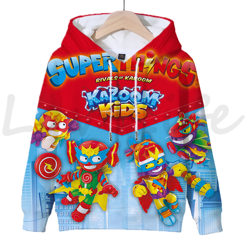 com capuz moletom superthings kazoom meninos meninas pulôver outono topos sudadera