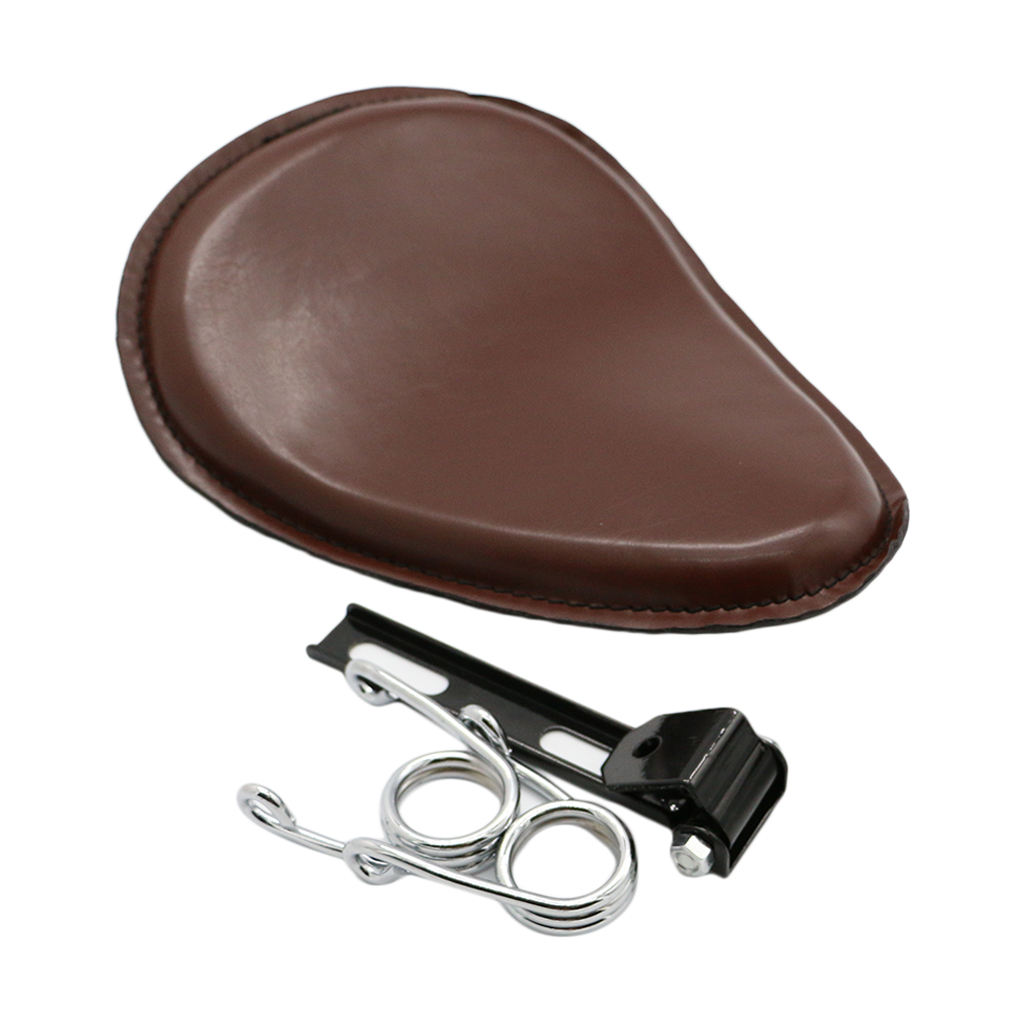 Motorcycle Driver Spring Bracket  Seat PU for Harley XL883 X48 #Brown