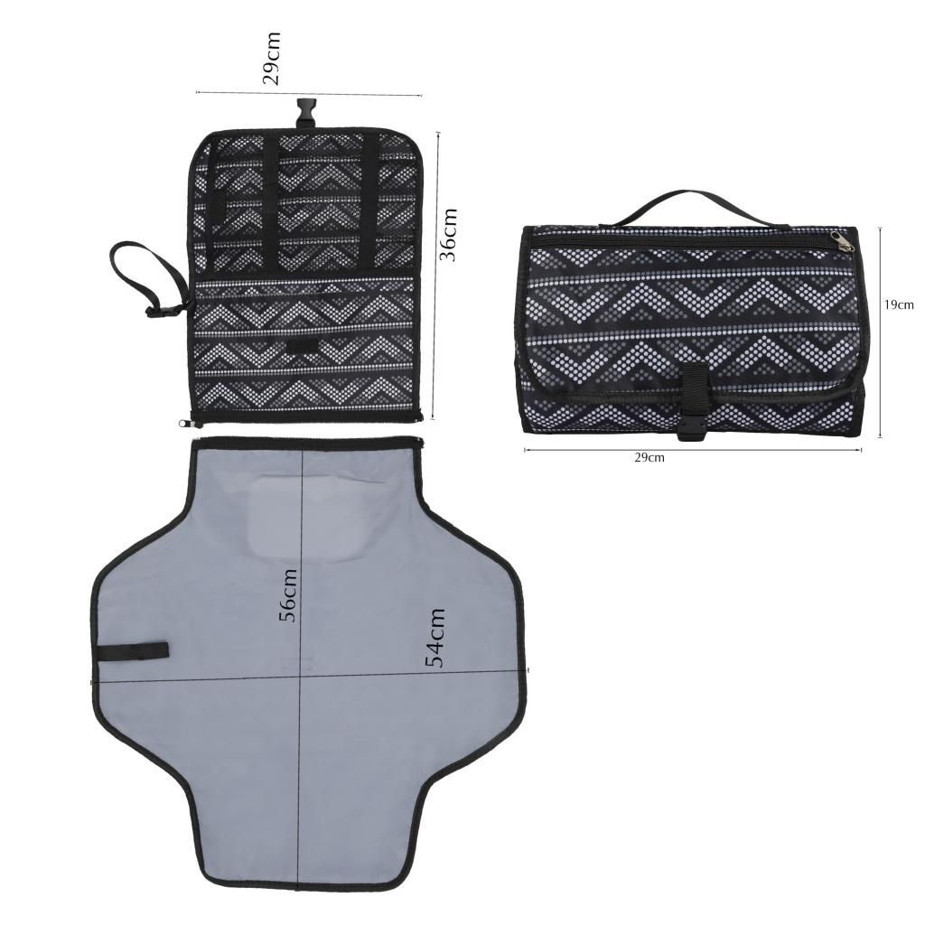 Waterproof Baby Diaper Change Mat Travel Home Change Pad 3-in-1
