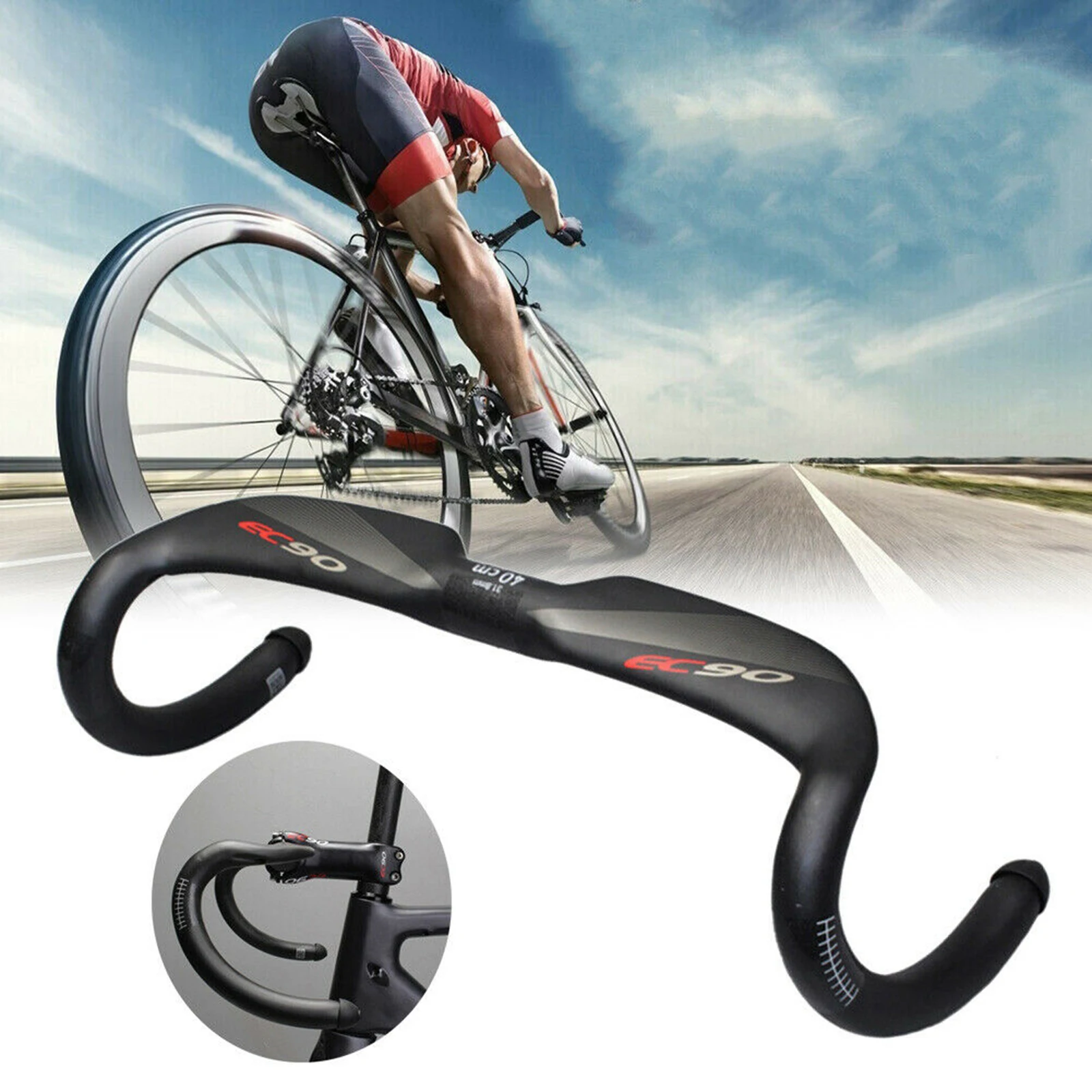 Lightweight Road Bike Handlebar 31.8mm Bicycle Drop Bar Compact Handle Bars