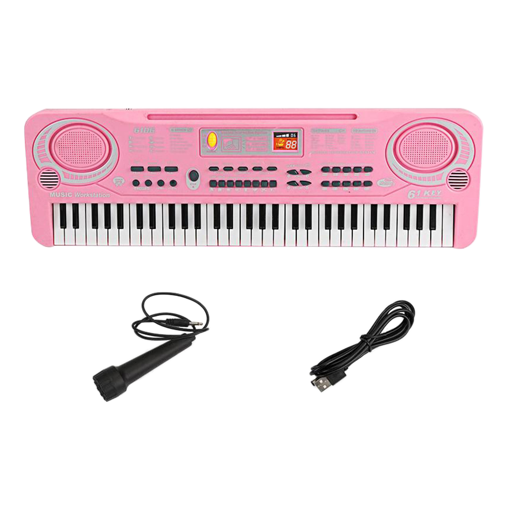 61 Keys Electronic Organ USB Keyboard Piano Toys with Microphone for children Kids