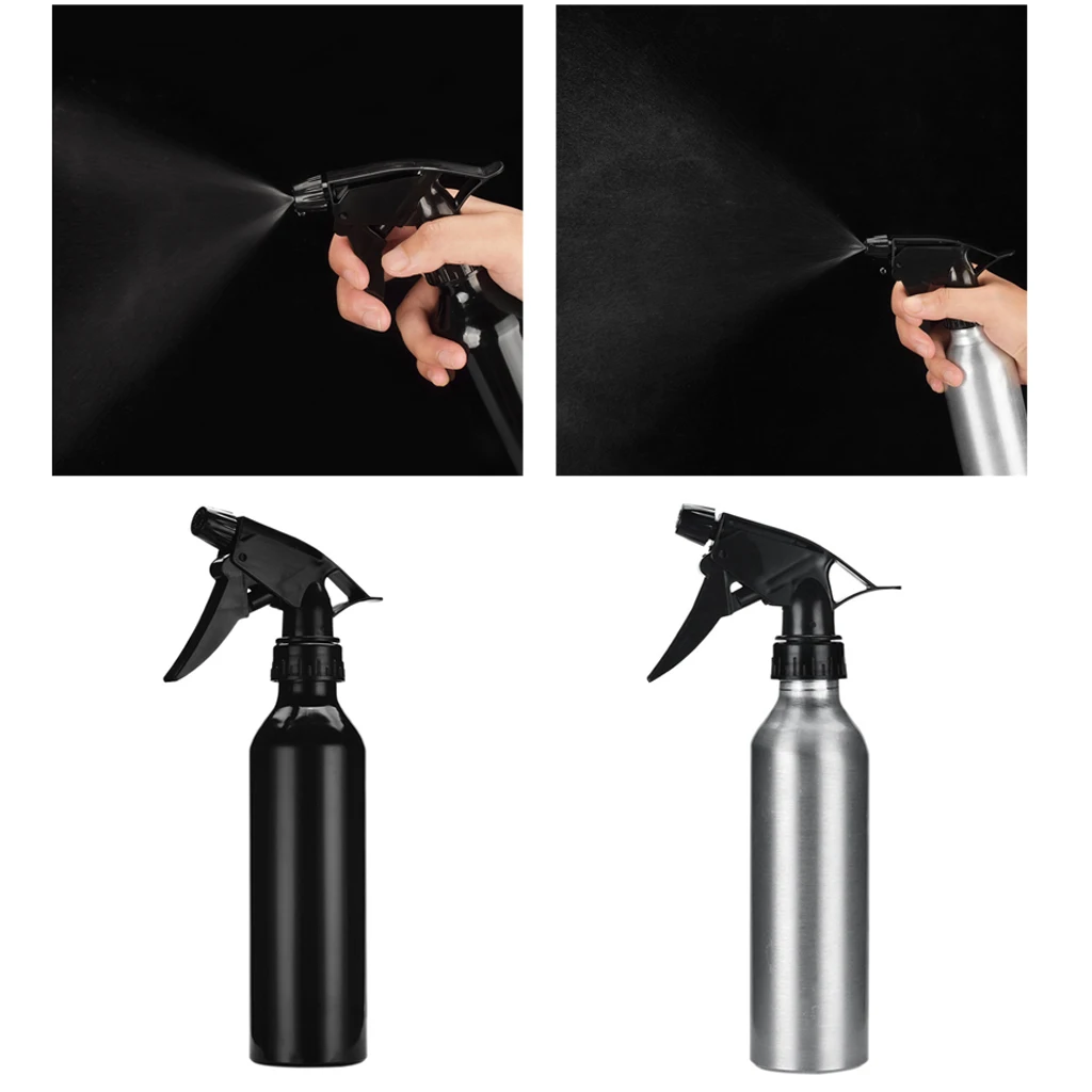 Aluminum Empty Hair Styling Trigger Spray Bottle Fine Mist Sprayer 250ml