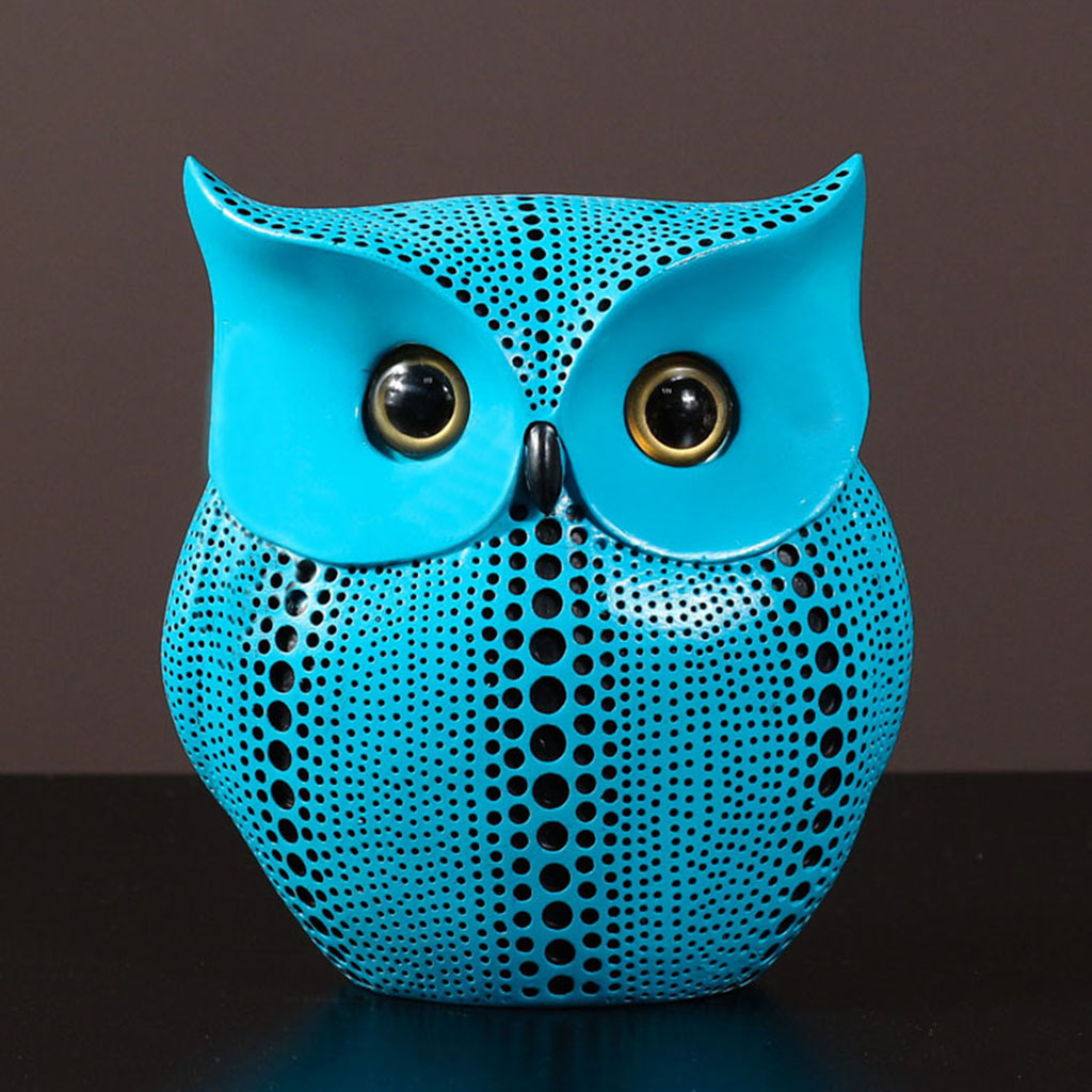 Resin Owl Statue, Home Livingroom Bookcase Animal Figurines Decoration, Bedroom Office Home Decor, Night Owl Sculpture