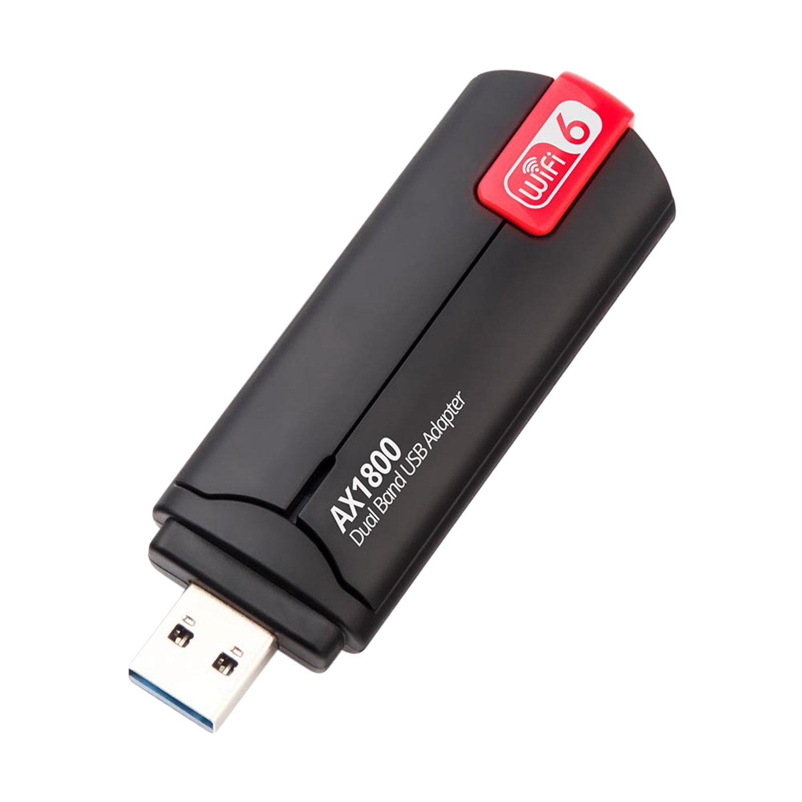 1800Mbps WiFi 6 Network Card 2.4G 573.5Mbps RTL8832AU USB3.0 Foldable Receiver 11AX Dual Band for Desktop Computer Laptop Win 10