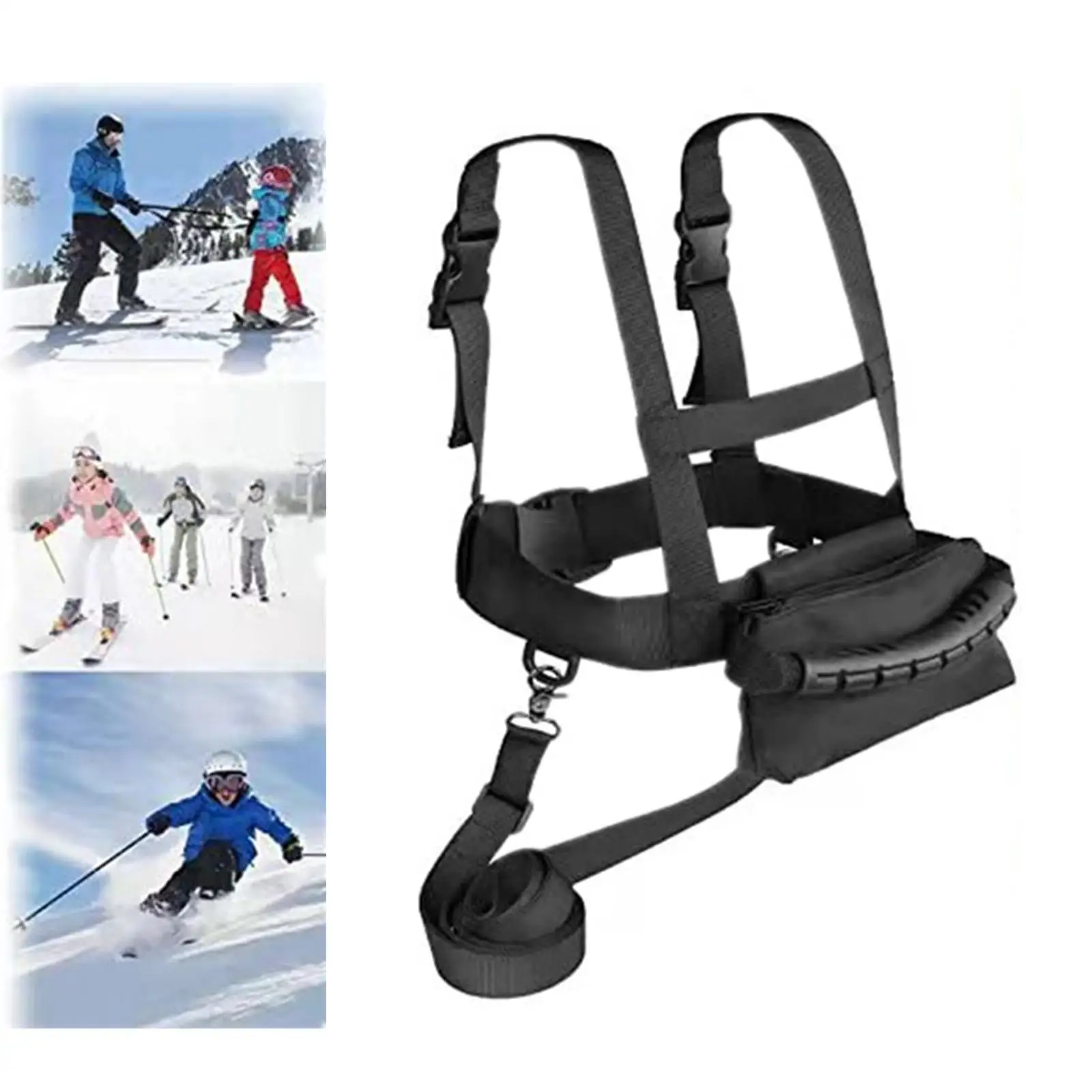Kids Ski Shoulder Harness Leash Snowboard Harness Trainer with Removable Leash for Children and Beginner Roller Skating Teaching