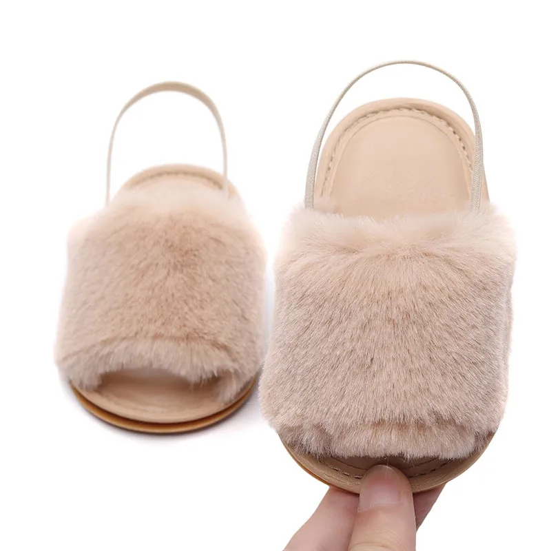 Baby shoes Toddler Infant Baby Girls Boys Solid Flock Soft Sandals Slipper Casual Shoes /3AA13 (9)