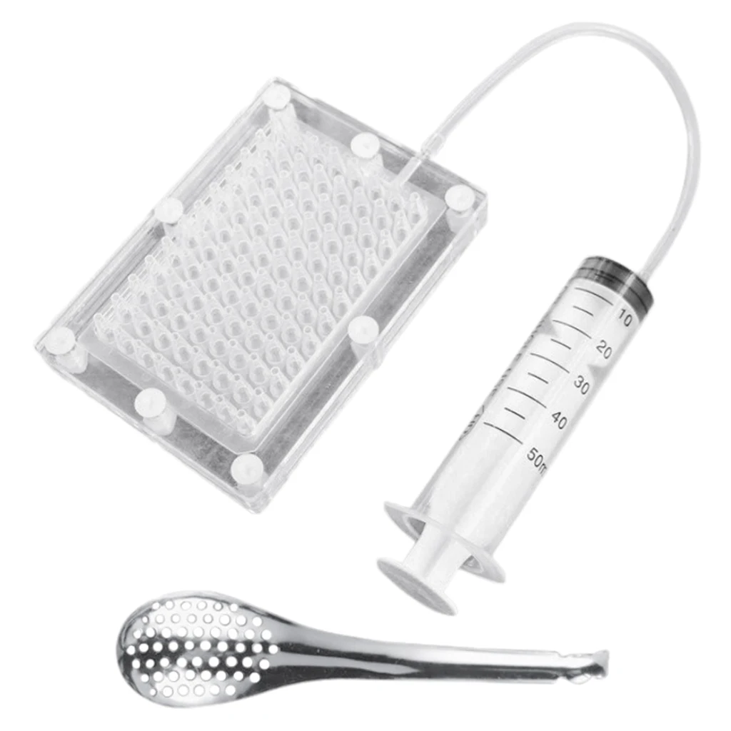 Professional 96-Hole Molecular Caviar Maker Gourmet Fish Roe Sauce Strainer Caviar Filter Spherification Dropper Cuisine Tools