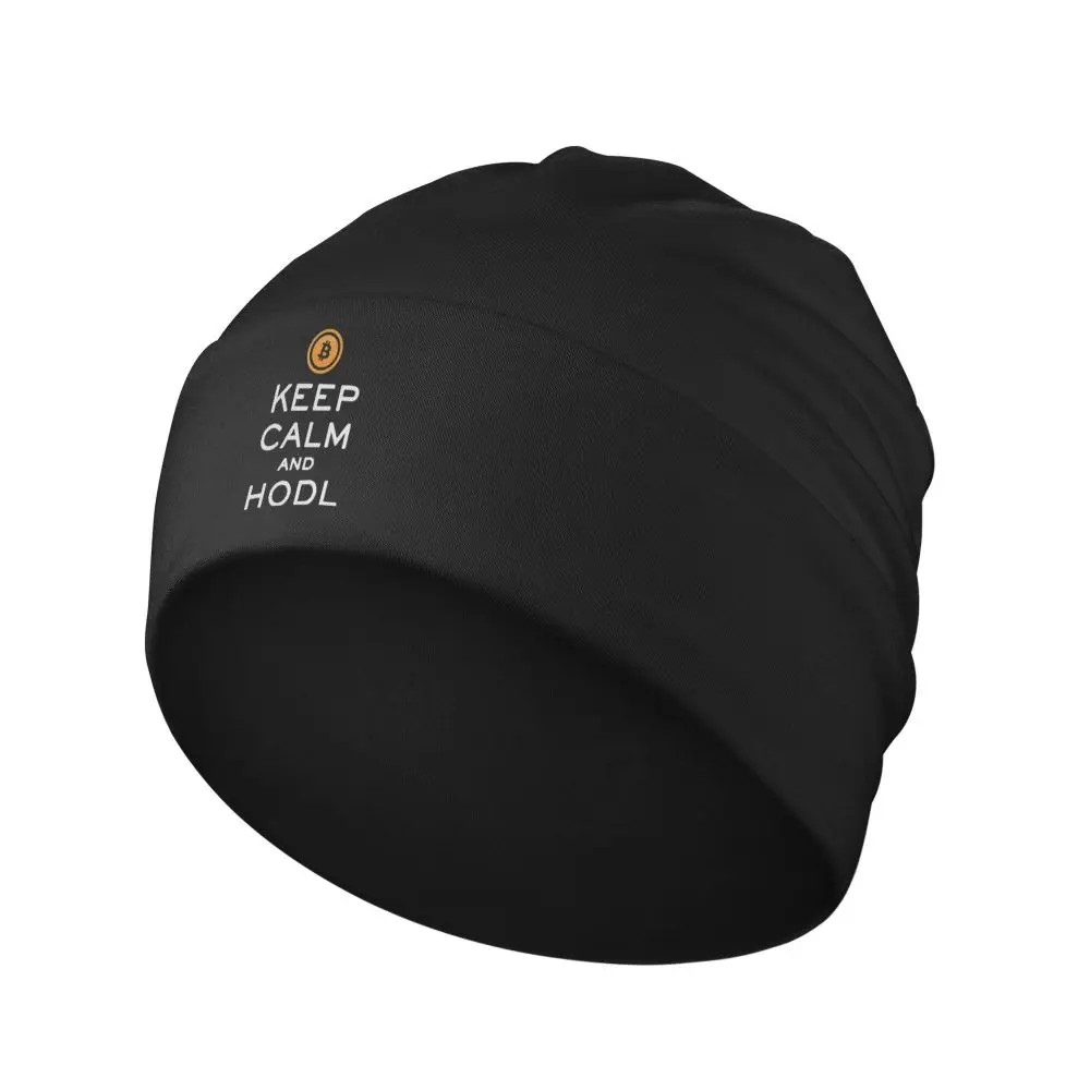 Bonnet Bitcoin Cycling Knitting Hat Keep Calm And Hodl Bitcoin Winter Warm Street Skullies Beanies Caps fisherman skully