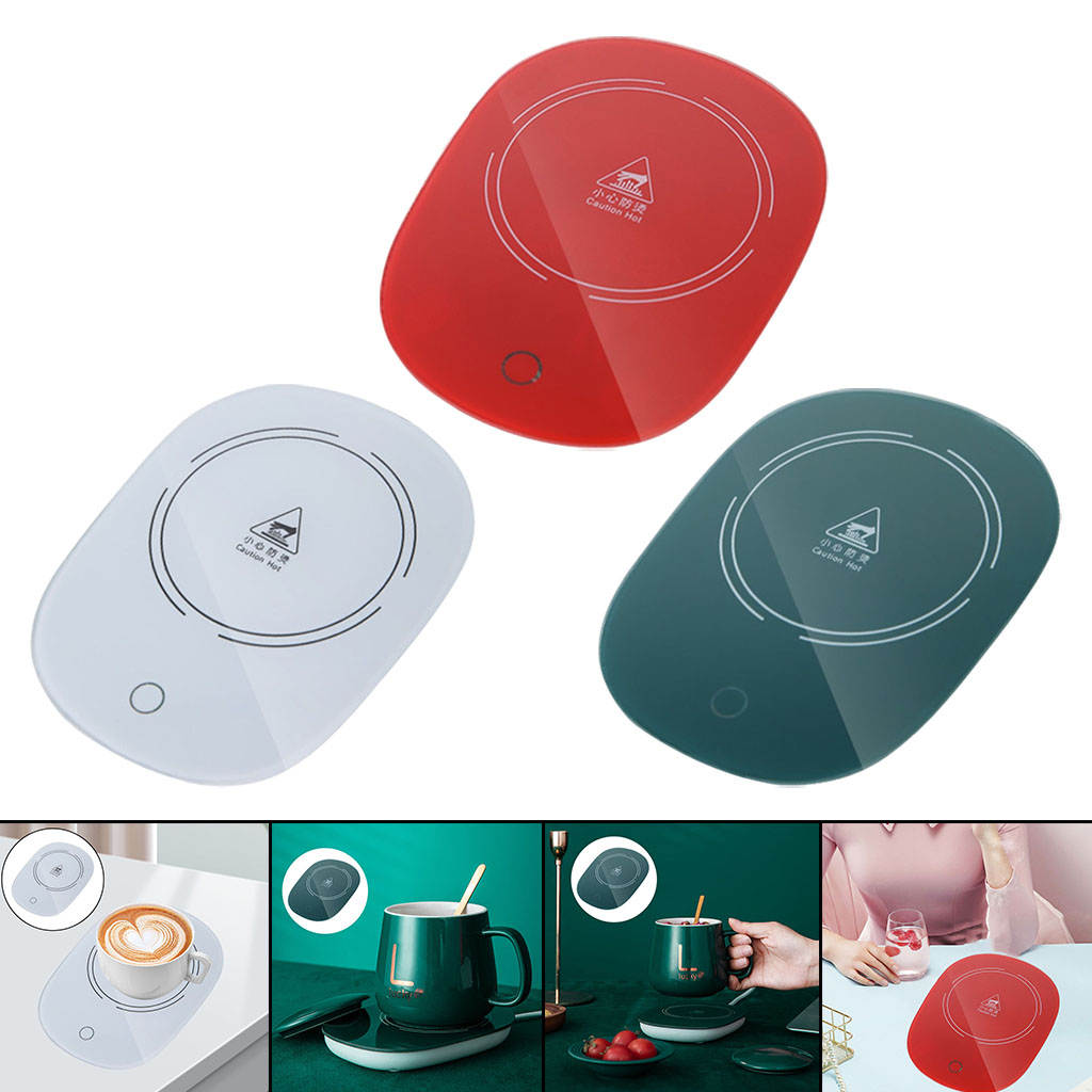 Cup Warmer Coaster Milk Mug Beverage Heater Thermal Coaster Mug Heating Tray 55°C Tea Coffee Heater Pad Electric Cup Heater Pad