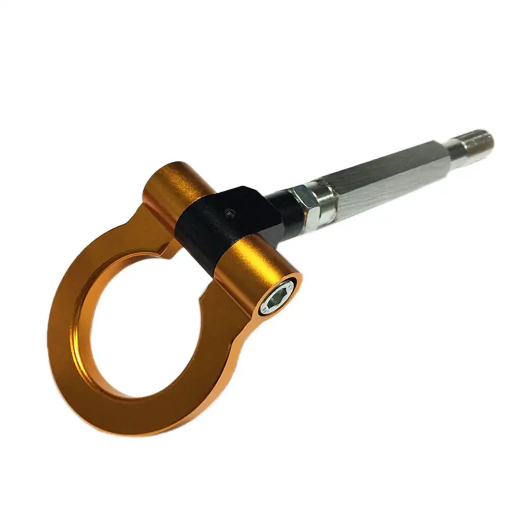 Portable Round Track Flip-up Aluminum RacingTow Hook for   STI Golden Durable Racing Screw Towing Hook Ring