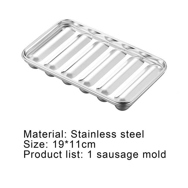 2PCS Sausage Stainless Steel Sausage Homemade Hot Dog 6 Cavity Sausage Food  Supplement Meat Glow Cookies Tray 11x13 Baking Pan - AliExpress