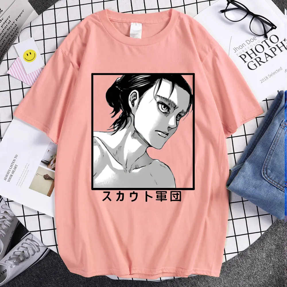 WWZY The Final Season Anime Armin Arlart Eren Yeager T-Shirt Estate Colletto Tondo Maniche Corte Unisex all-Match Plus Size Top Traspirante T-Shirts Camicie