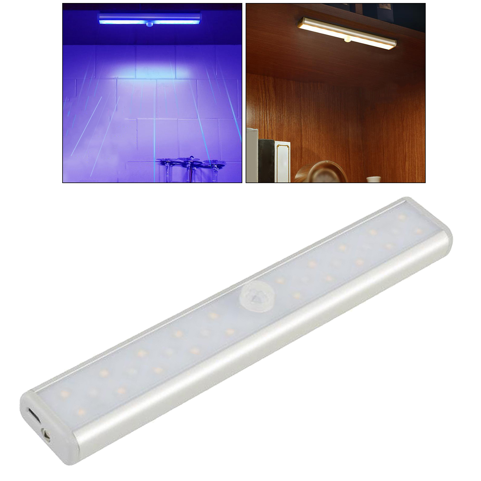 Under Cabinet LED UV Disinfection Sterilizer Light for Cupboard Wardrobe Bed Closet Kitchen Night Light