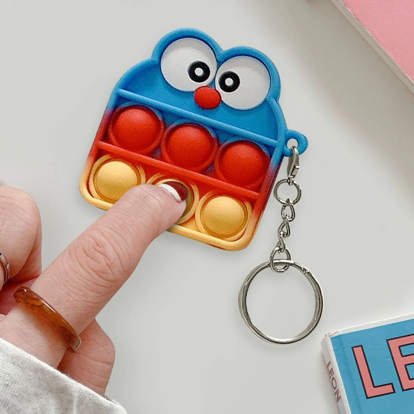 fidget squishy balls Anti Stress Mini Pops Simple Dimple Keychain Its Push Bubble Anxiety Sensory Fidget Toy Relief for Autism Adhd Children Adults fidget snapper