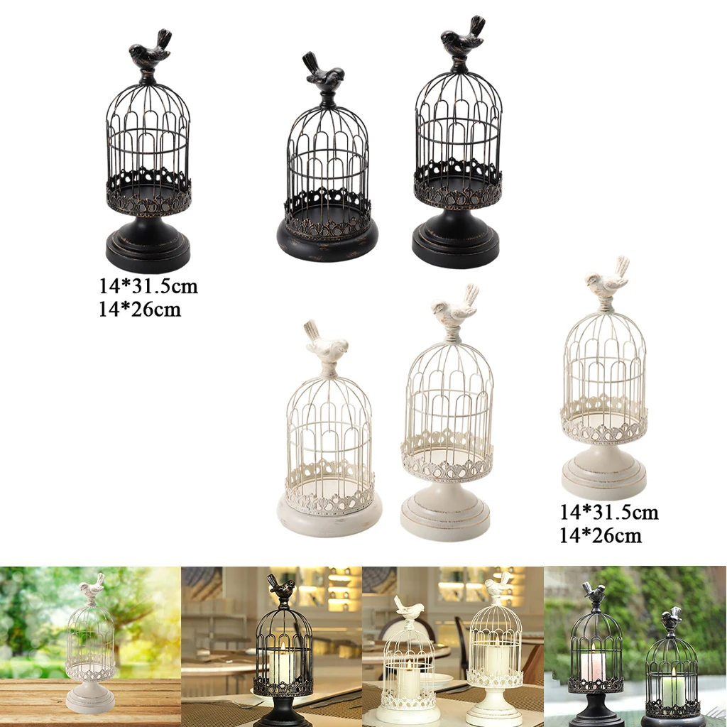 Birdcage Tealights Holder for Table Wedding Party Office Living Room Decor Metal Votive Candles Centrepiece for Shelf Decor