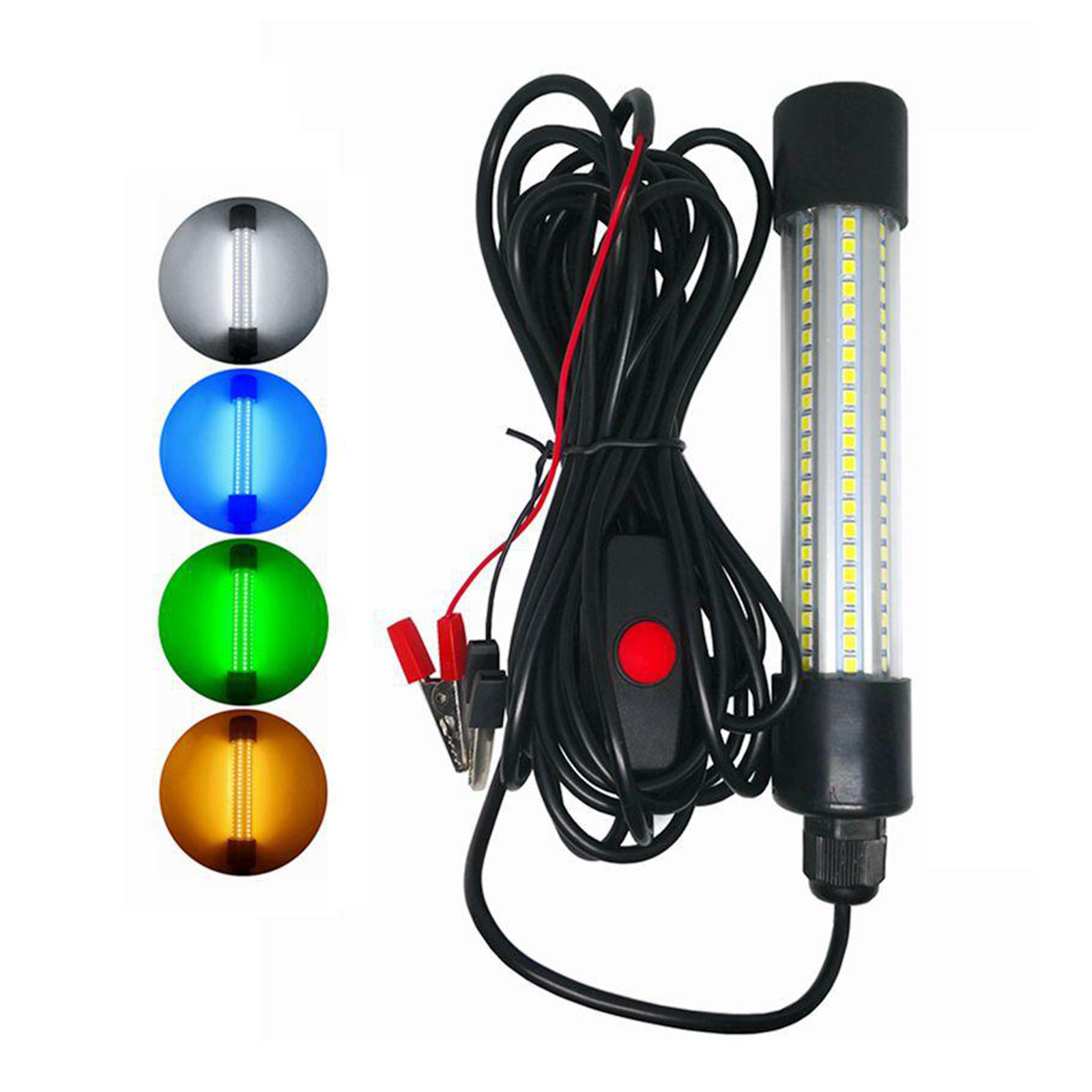 12V 13W LED Submersible Fishing Light Underwater Super Bright Shrimp Crappie Light Finder Lure Bait Lamp with 6 Meters Cord