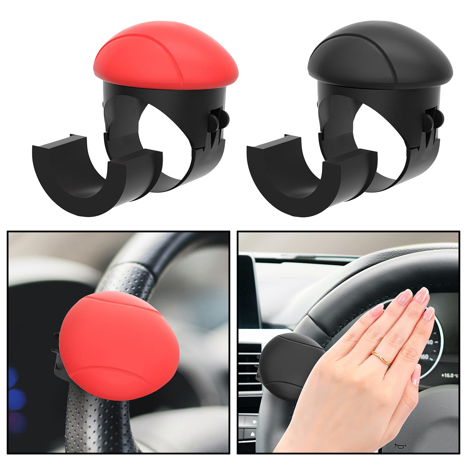 Silicone Power Handle Vehicle Steering Wheel Spinner Knob for All Cars Trucks Semis Golf Carts Suicide Power Handle Accessory