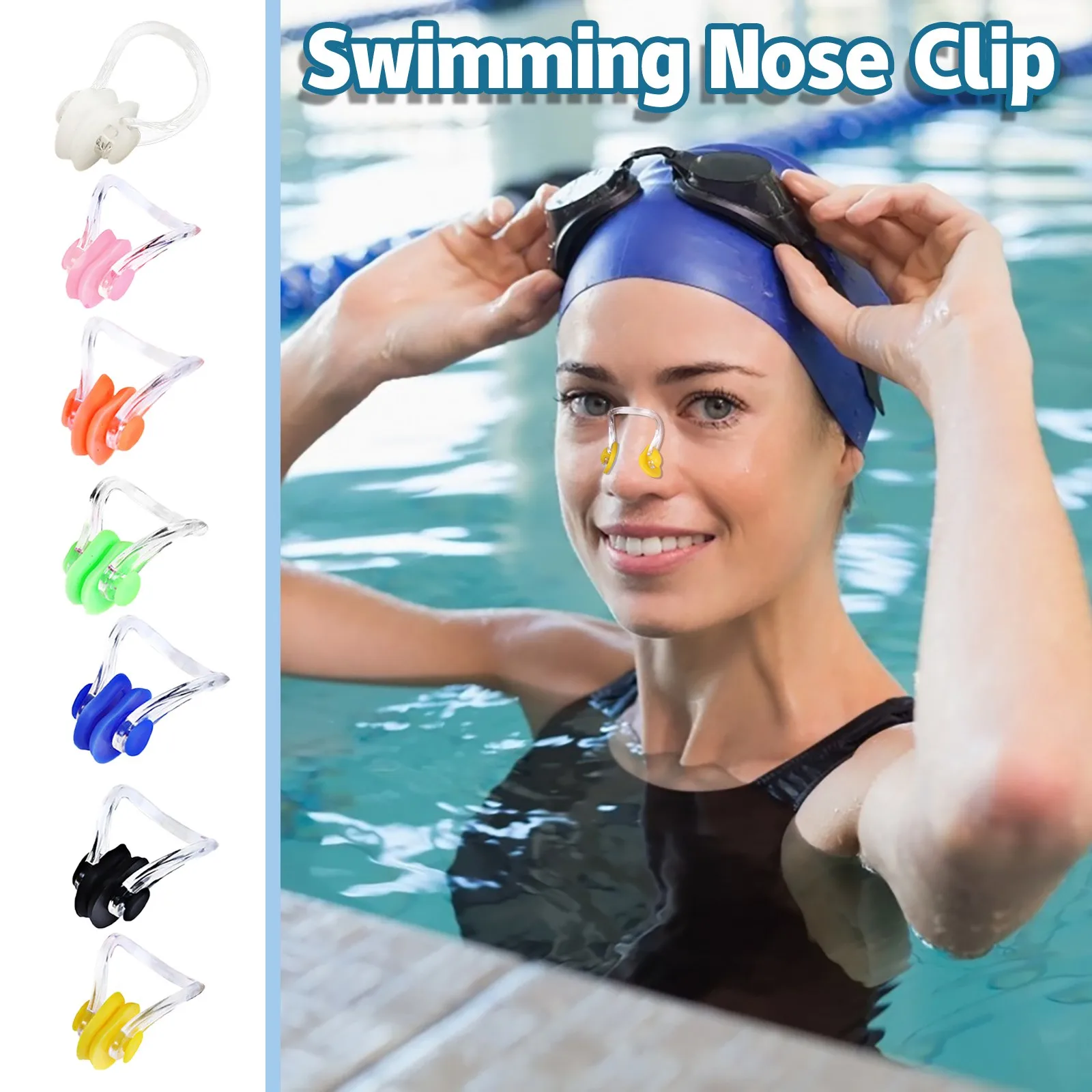 Unisex Diving Swimming Waterproof Ear Plugs & Nose Clip Set With Storage Box 