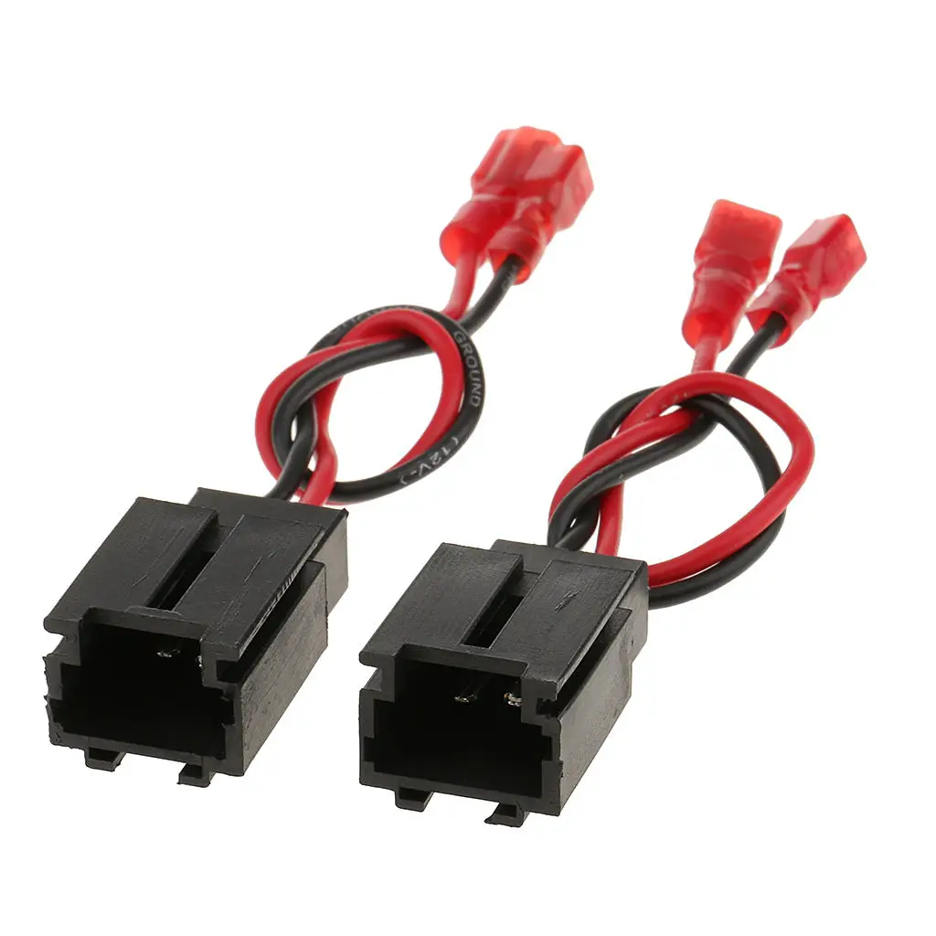Pair Aftermarket Speaker Connection Wire Harness Adapters for Peugeot 206