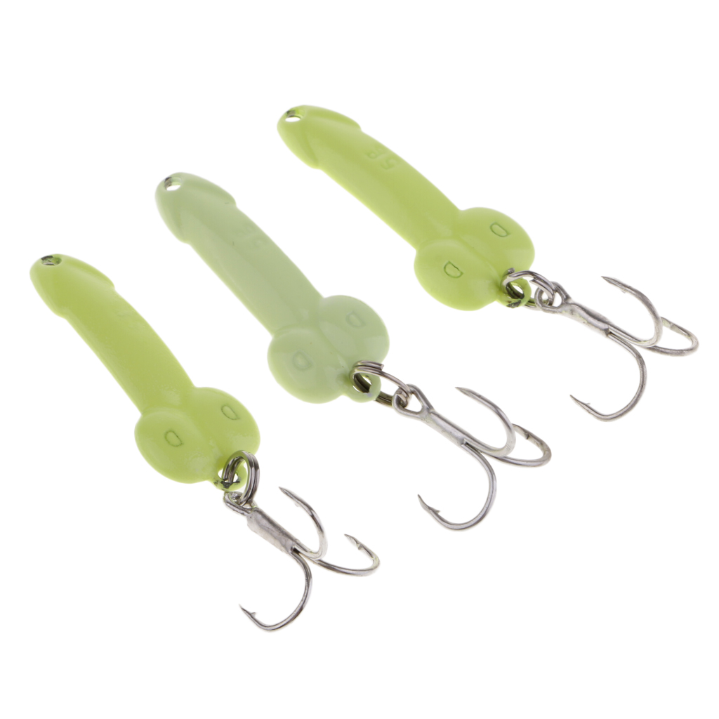 3 Pieces 3.5cm Artificial Bionics Hooks Metal Sequins Luminous Hooks 5g