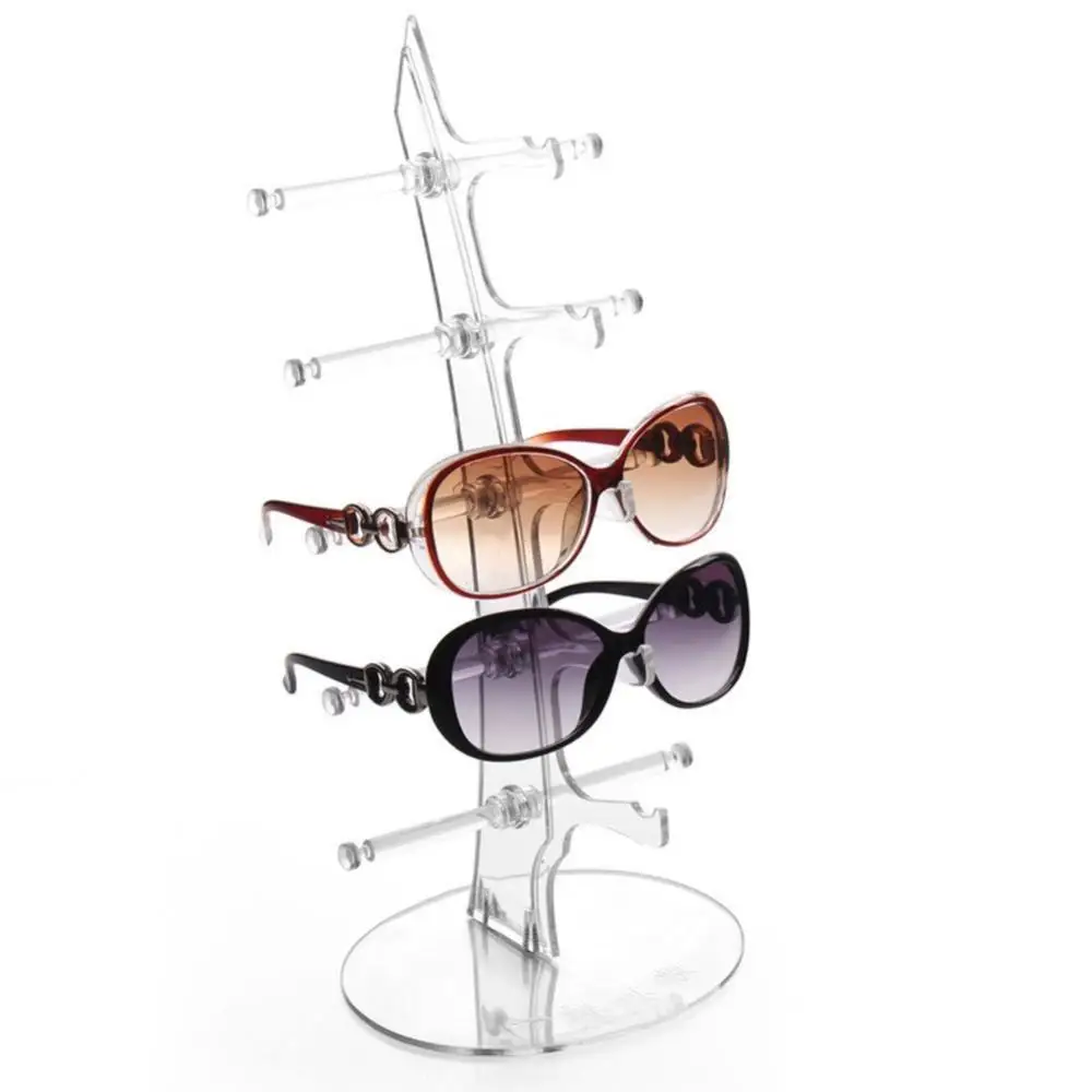 2 Pcs Black White Sunglasses Rack Holder Glasses Display Stand Eyeglasses Organizer