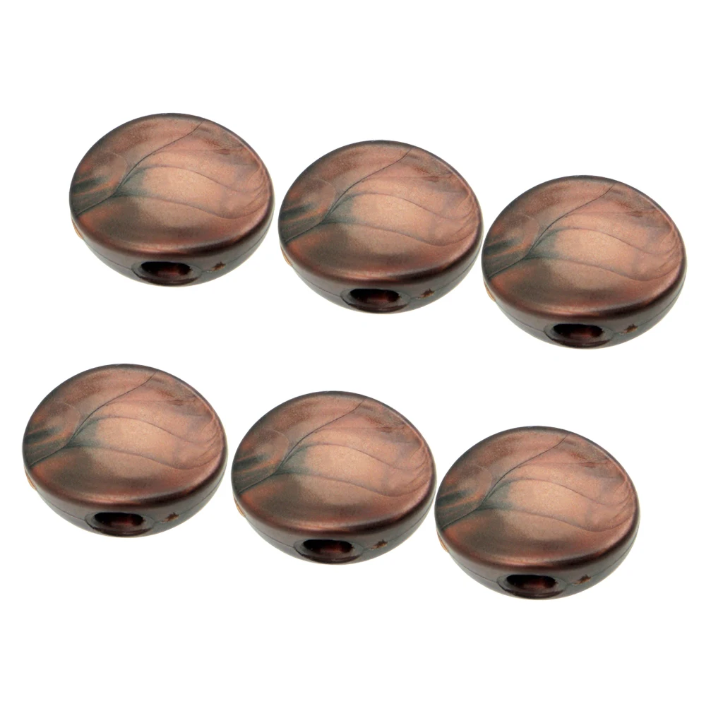 6 Pcs Electric Guitar Tuning Pegs Cap Tuners Machine Head Replacement Buttons Knobs, Coffee