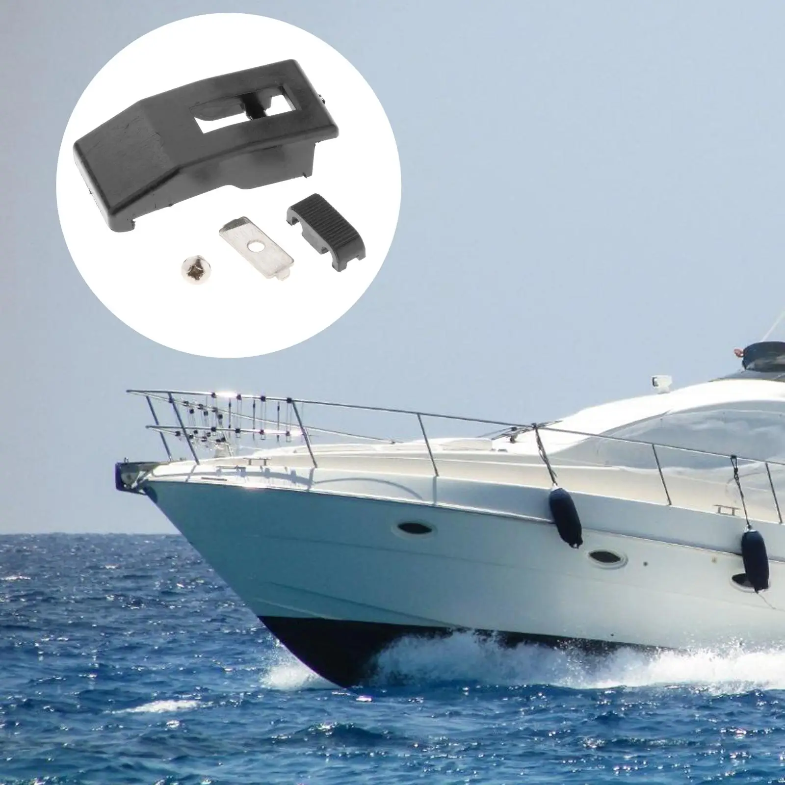 6L5-42647 Holder Clamp Band for Yamaha Outboard Motor 2 Stroke 3HP 4 Stroke 4HP with Plate and Screw 6L5-42647-00