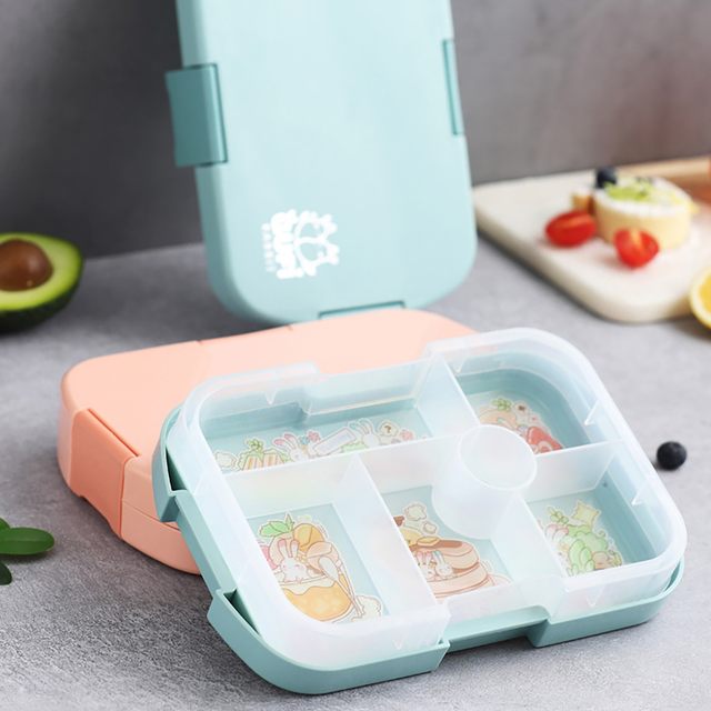 Adults and Students' Microwave Safe Lunch Box with Double-layer Plastic  Dividers – Color Options Available - AliExpress