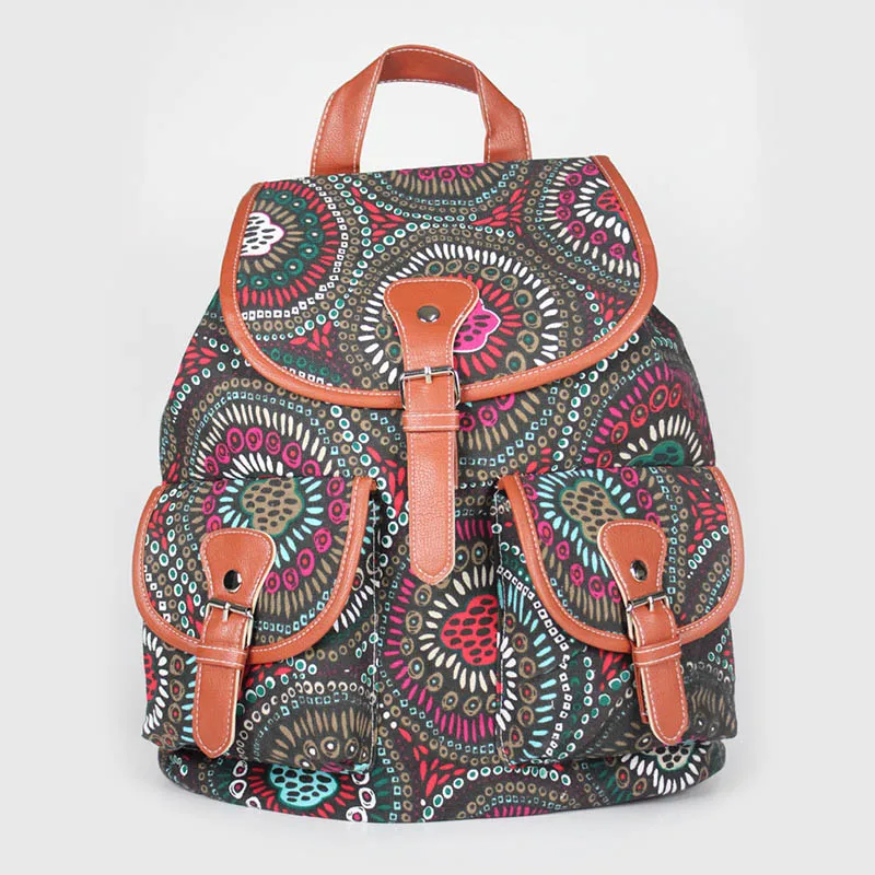 Vintage Women's Canvas Travel Rucksack Hobo School Bag Satchel Bookbags Backpack