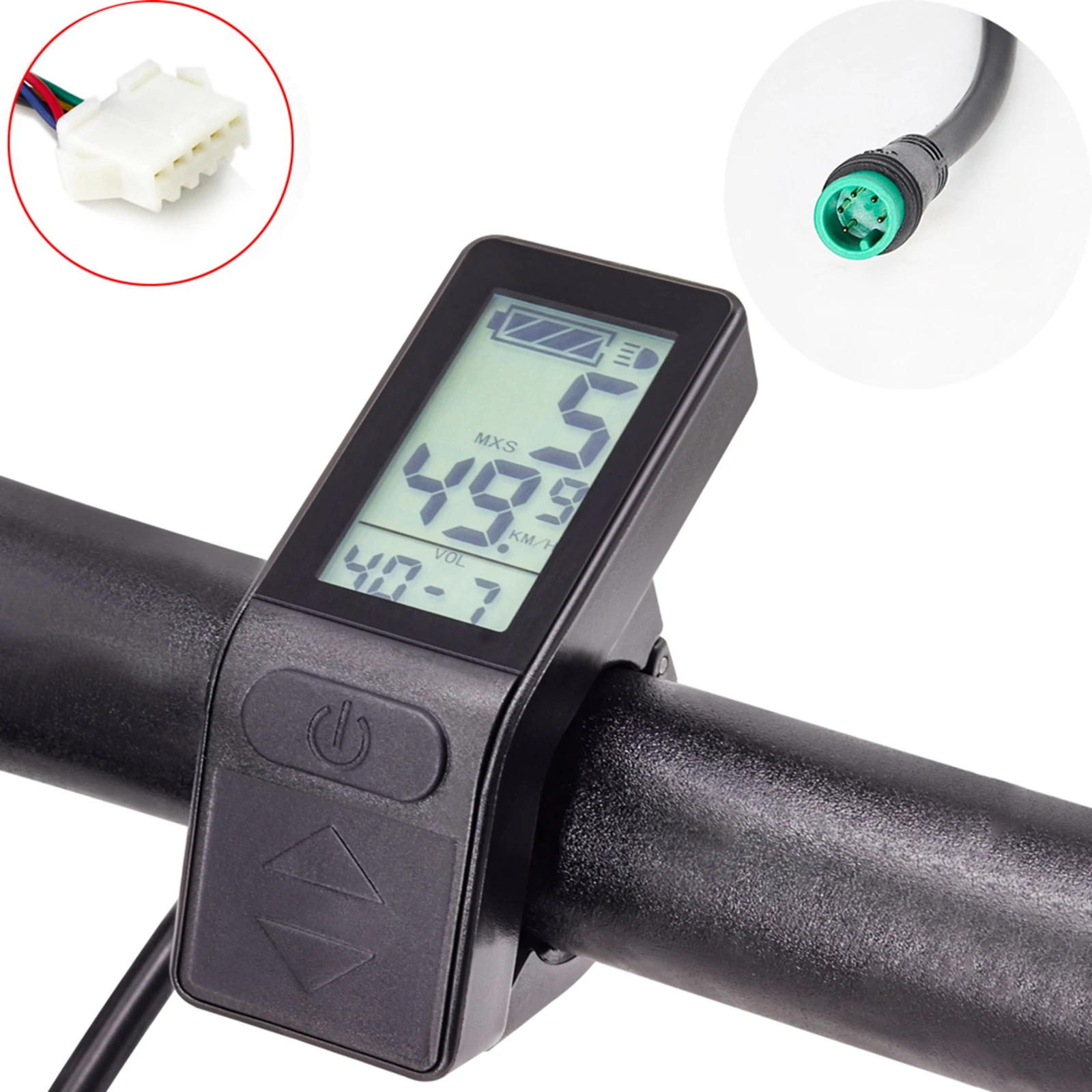 LCD Mini Electric Bike Display Waterproof Speed Controller For Motor E bicycle Conversion Kit